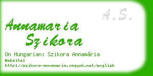 annamaria szikora business card
